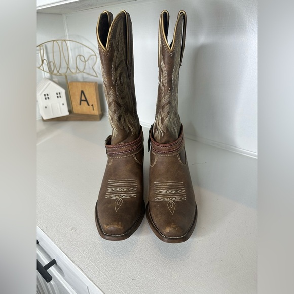 Durango Women’s Western Boots – Size 9.5M Brown Embroidered Leather Rodeo Ready - Picture 8 of 13